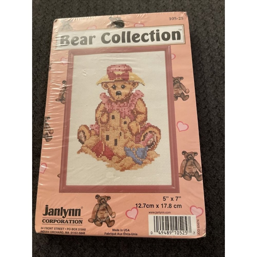New Cross Stitch Kit Bear Collection Janlynn Sand Castle D12